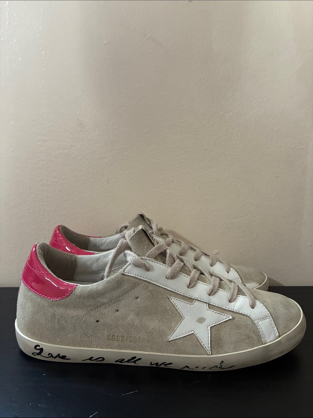 Golden Goose Super-Star Love Is All We Need Sneakers Womens size 40EU L9